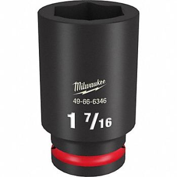 MILWAUKEE Deep Impact Socket Steel 1 7/16, 61DM21