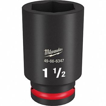 MILWAUKEE Deep Impact Socket Steel 1 1/2, 61DM22