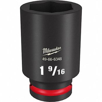 MILWAUKEE Deep Impact Socket Steel 1 9/16, 61DM23