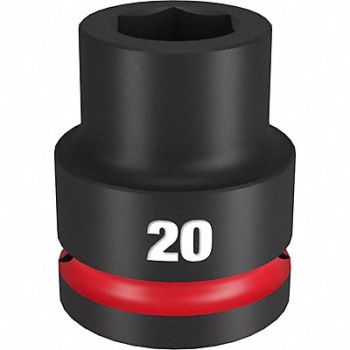 MILWAUKEE Standard Impact Socket Steel 20 mm, 61DM33