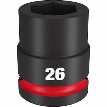 MILWAUKEE Standard Impact Socket Steel 26 mm 3/4in, 61DM39