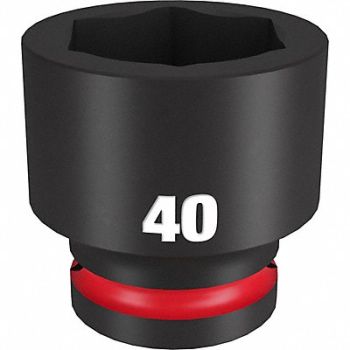 MILWAUKEE Standard Impact Socket Steel 40 mm, 61DM53