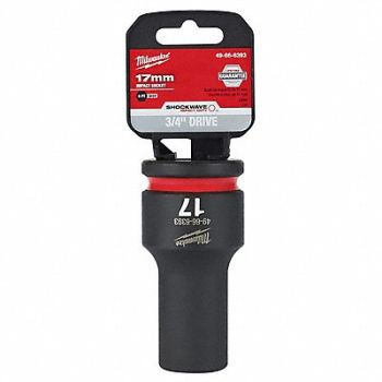 MILWAUKEE Deep Impact Socket Steel 17 mm, 61DM65