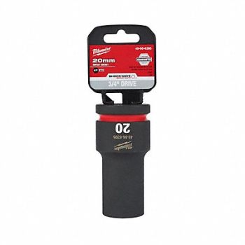 MILWAUKEE Deep Impact Socket Steel 20 mm, 61DM67