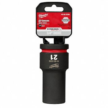 MILWAUKEE Deep Impact Socket Steel 21 mm, 61DM68