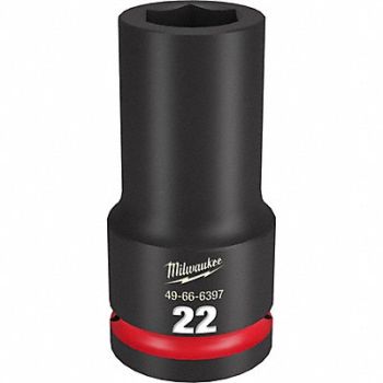 MILWAUKEE Deep Impact Socket Steel 22 mm, 61DM69