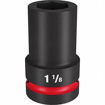 MILWAUKEE Deep Impact Socket Steel 1 1/8, 61DN03
