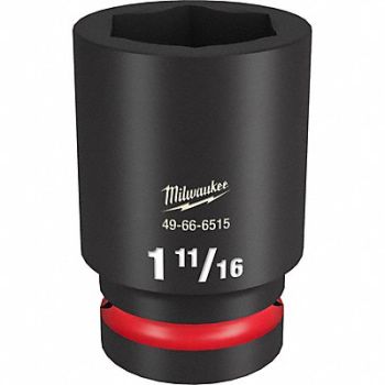 MILWAUKEE Deep Impact Socket Steel 1 11/16, 61DN12