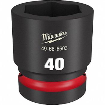 MILWAUKEE Standard Impact Socket Steel 40 mm, 61DN30