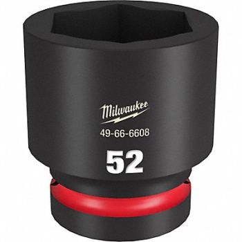 MILWAUKEE Standard Impact Socket Steel 52 mm, 61DN35