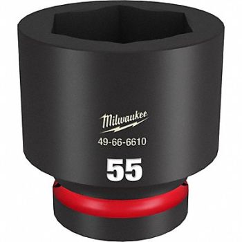 MILWAUKEE Standard Impact Socket Steel 55 mm, 61DN37