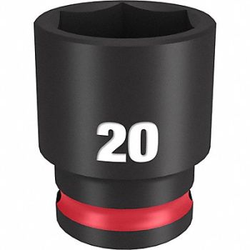 MILWAUKEE Standard Impact Socket Steel 20 mm, 61DN77
