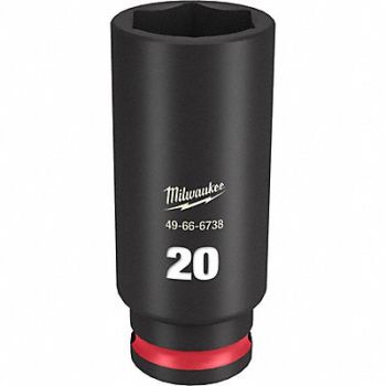 MILWAUKEE Deep Impact Socket Steel 20 mm, 61DN78