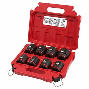 MILWAUKEE Impact Socket Set Steel 6-Point 3/4, 61DP06