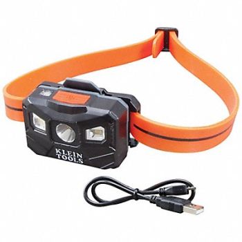KLEIN TOOLS Rechargeable Headlamp ABS Black 400lm, 61HH71