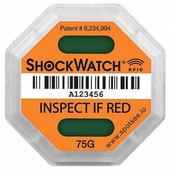 SHOCKWATCH RFID Impact Tag Field-Armable 75G PK100, 61HL49