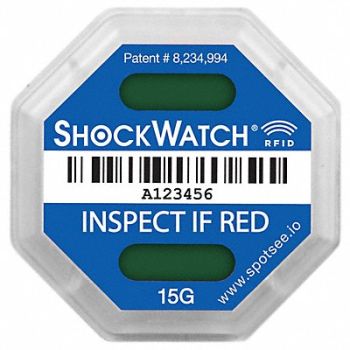 SHOCKWATCH RFID Impact Tag Field-Armable 15G PK100, 61HL53
