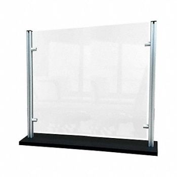 WADDELL Sneeze Guard Clear Barrier, 61HN21