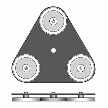 MONSTER MOTION SAFETY BY CHECKERS Magnetic Mount Base For Whips 10 in W, 61HP40