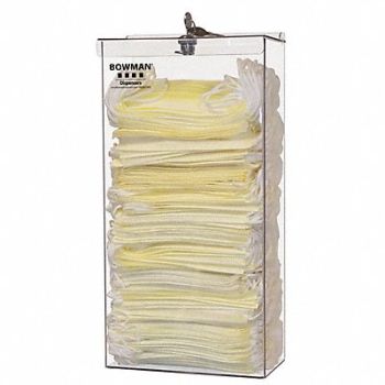 BOWMAN DISPENSERS Face Mask Dispenser Clear PE, 61KD33