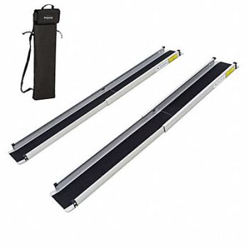 SILVER SPRING Wheelchair Track Ramp w/Bag 600 lb Cap., 61KE54