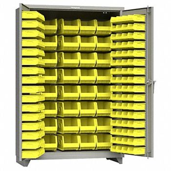 STRONG HOLD Bin Cab 75 x48 x24 DstGry 126YlwBns, 61KG34
