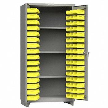 STRONG HOLD StrgCab 75 x36 x24 DstGry 94YlwBns, 61KG35