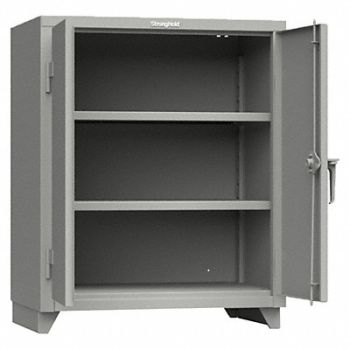 STRONG HOLD Strg Cab 45 x36 x24 DstGry 2Shlv, 61KG37