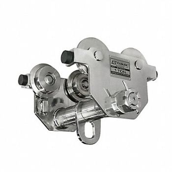 OZ LIFTING PRODUCTS Push Beam Trolley Stainless Steel, 61KH39