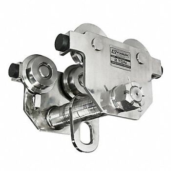 OZ LIFTING PRODUCTS Push Beam Trolley Stainless Steel, 61KH40