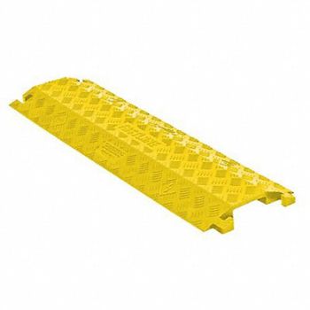 FASTLANE Cable Protector 1Channel 10-7/8 W Yellow, 61KK84
