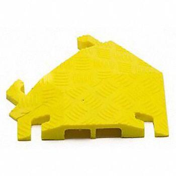 FASTLANE Cable Protector 2Channel 11-3/4 W Yellow, 61KK92