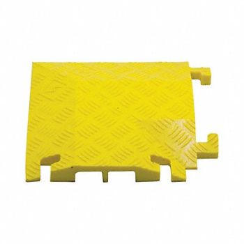 FASTLANE Cable Protector 2Channel 11-3/4 W Yellow, 61KL07