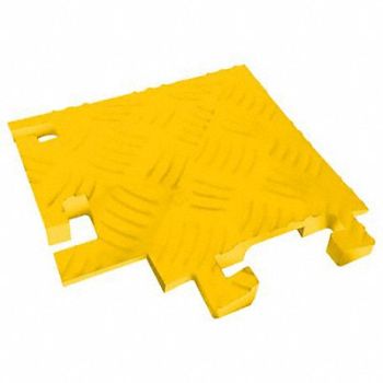 FASTLANE Cable Protector 1Channel 11-3/4 W Yellow, 61KL04
