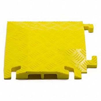 FASTLANE Cable Protector 2Channel 11-3/4 W Yellow, 61KL15