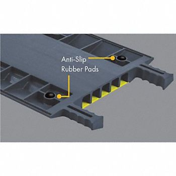 FASTLANE Anti-Slip Rubber Pad 1/4ft L 4-1/2 W Blk, 61KL17