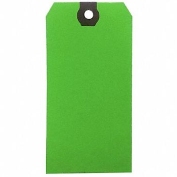GRAINGER APPROVED Blank Shipping Tag Paper Green PK500, 61KT84