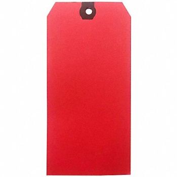 GRAINGER APPROVED Blank Shipping Tag Paper Red PK500, 61KT80