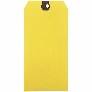 GRAINGER APPROVED Blank Shipping Tag Paper Yellow PK500, 61KT82