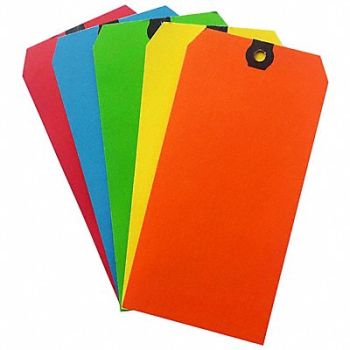 GRAINGER APPROVED Blank Shipping Tag Paper Assorted PK1000, 61KT69