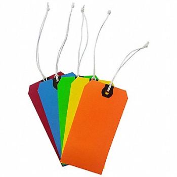 GRAINGER APPROVED Blank Shipping Tag Paper Assorted PK1000, 61KU41