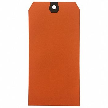 GRAINGER APPROVED Blank Shipping Tag Paper Orange PK500, 61KU95