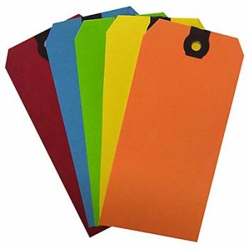 GRAINGER APPROVED Blank Shipping Tag Paper Assorted PK1000, 61KU90