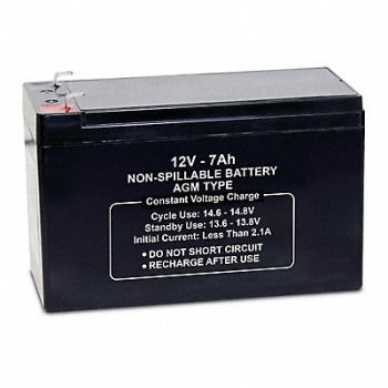 GRAINGER APPROVED Sealed Lead Acid Battery 12VDC 7Ah, 61KW58