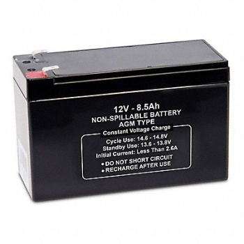 GRAINGER APPROVED Sealed Lead Acid Battery 12VDC 8.5Ah, 61KW62