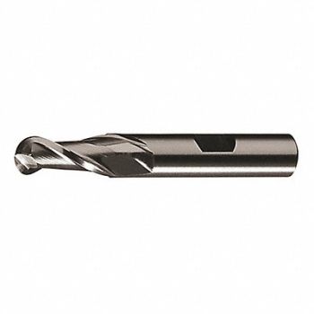 CLEVELAND Ball Nose Single End Mill, 61KZ48