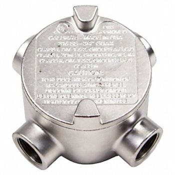 CALBRITE Conduit Outlet Body SS Trd Sz 1in, 61LT68