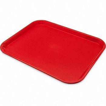 CARLISLE Cafeteria Tray Red 15 lb Cap., 61LV88