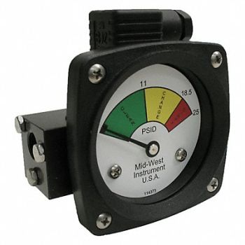 MIDWEST INSTRUMENT Gauge 3-Color Filter Change DP, 61TH29