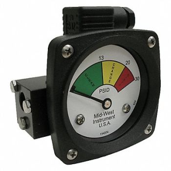 MIDWEST INSTRUMENT Gauge 3-Color Filter Change DP, 61TH31